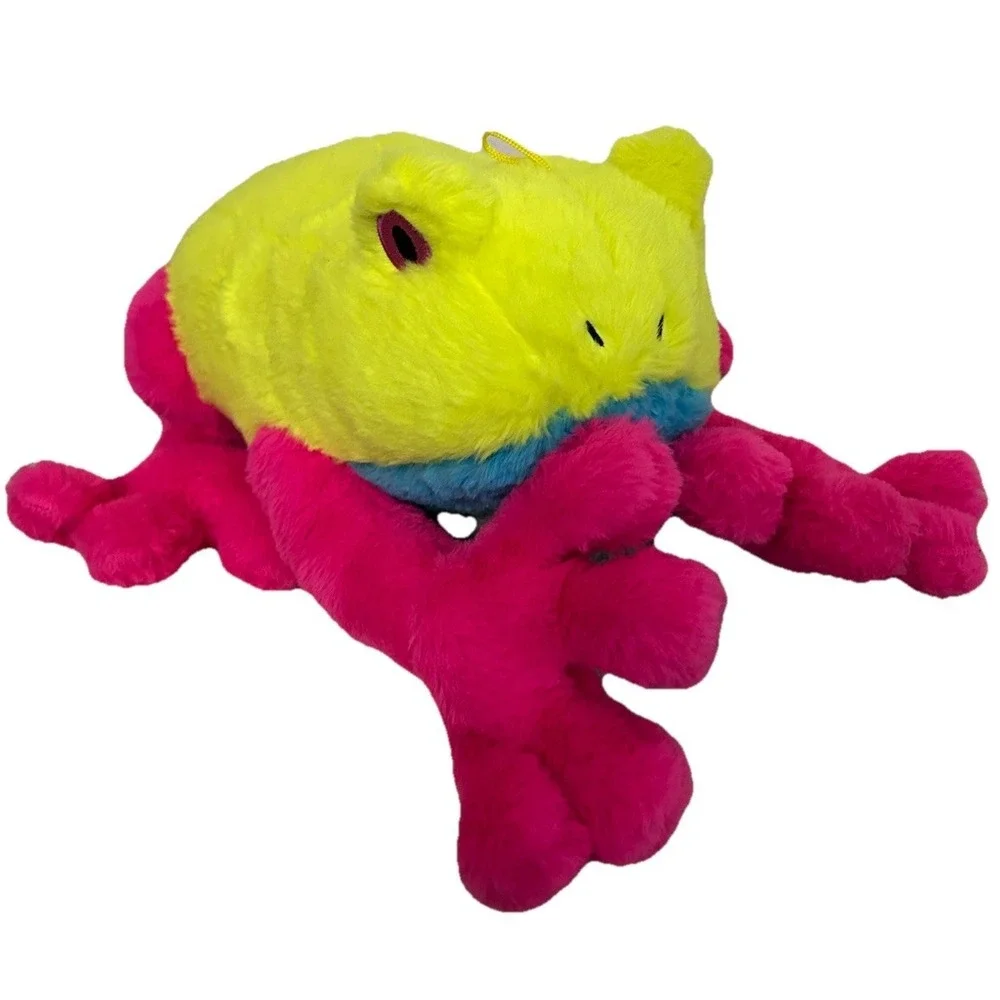 Multipet International Jumbo Bright Colored Frog Dog Toy X-Large PB-5